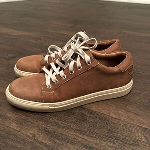 Men’s Peter Millar leather sneakers brown size 9